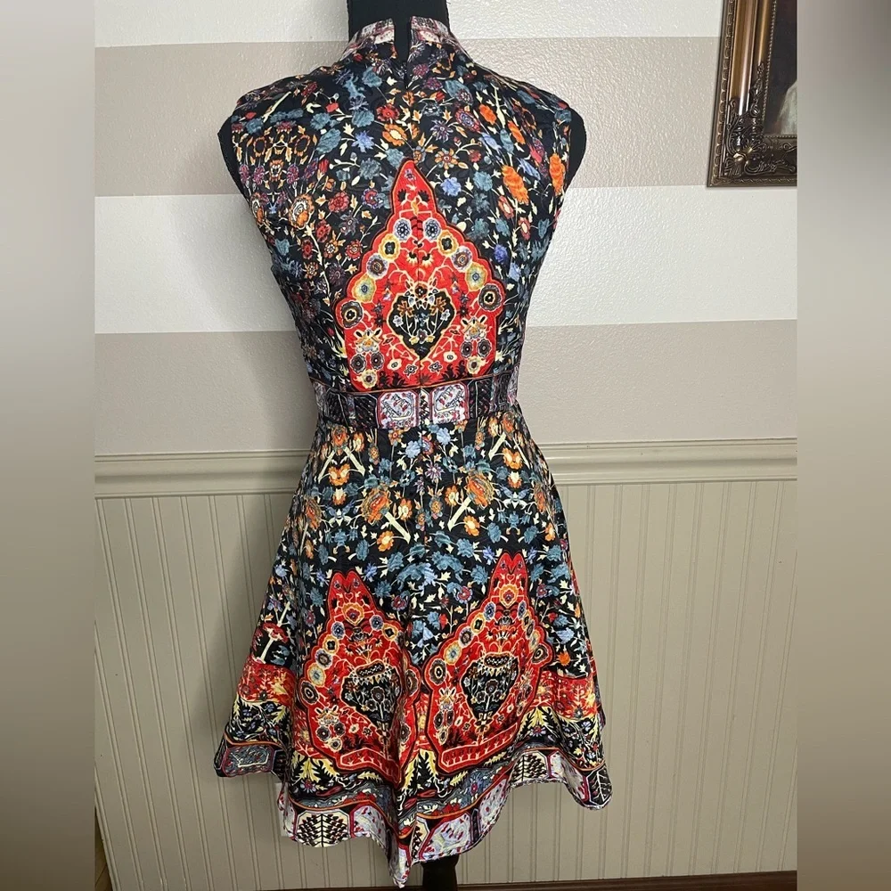 NWOT Vibrant Multicolor Sleeveless Mini Dress - Picture 8 of 15